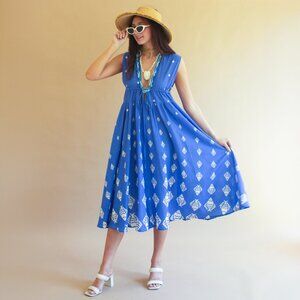 La Lou Fish Print Dress | Tie Front | Coastal Statement Dress